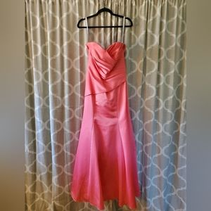 Alfred Angelo coral bridesmaid dress